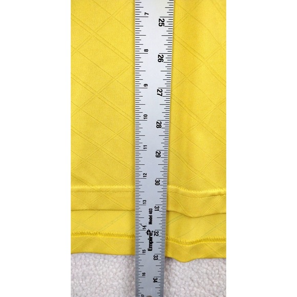 Adidas Golf Polo Shirt Men's XL Yellow ClimaCool Short Sleeve Performance - Picture 11 of 16
